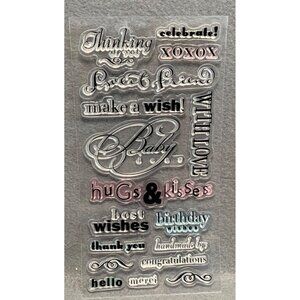 Clear Acrylic Sentiment Stamps for Card Making & Scrapbooking